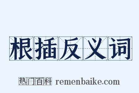 根插反义词是什么意思的图片